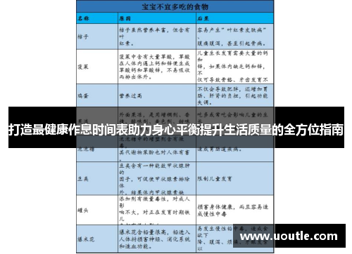 打造最健康作息时间表助力身心平衡提升生活质量的全方位指南